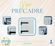 présentation volet sur précadre INNOBAT avec détails des finitions